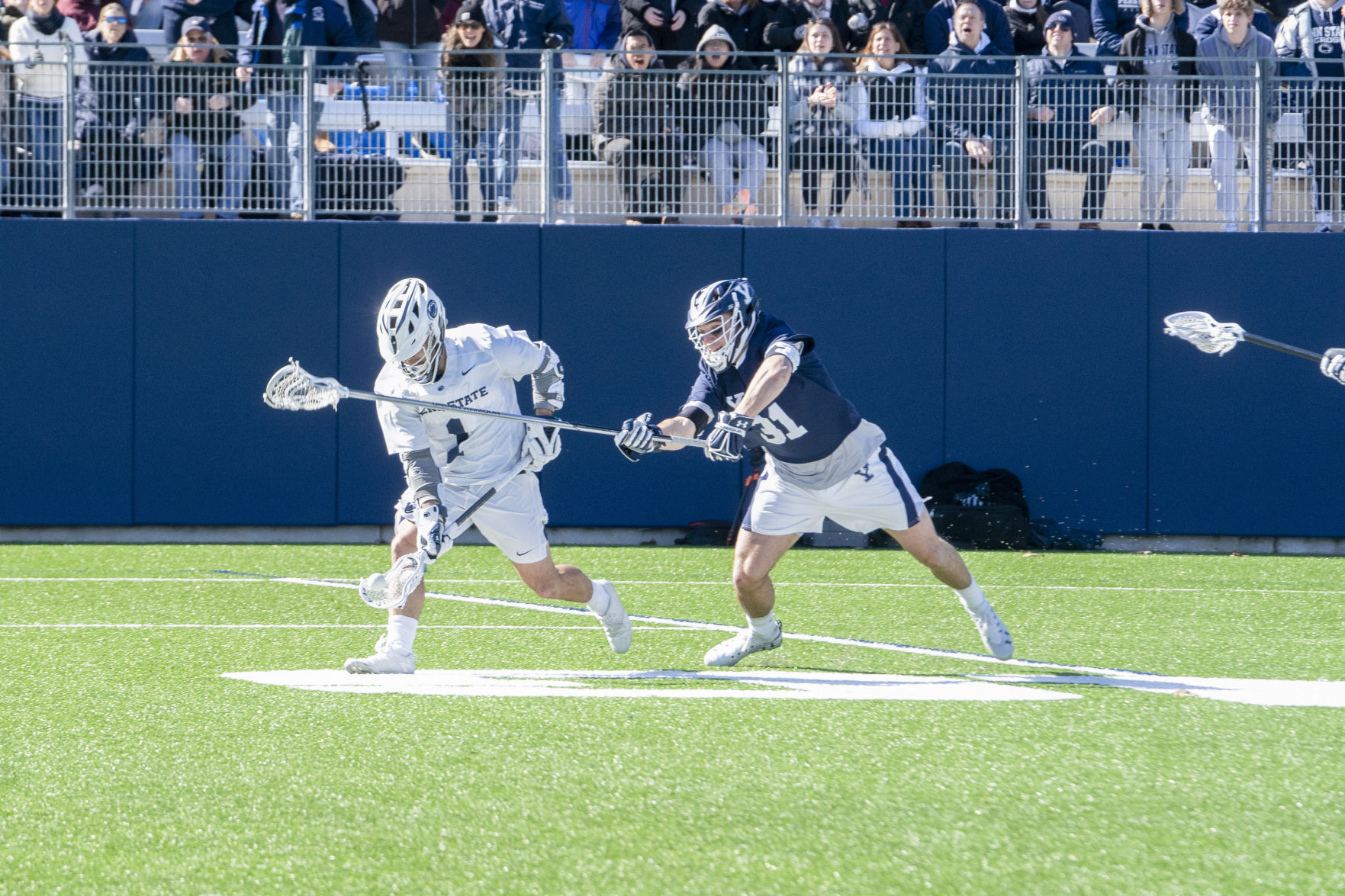 Penn State Men's Lacross Vs Yale, Ament (1) Holds Ball